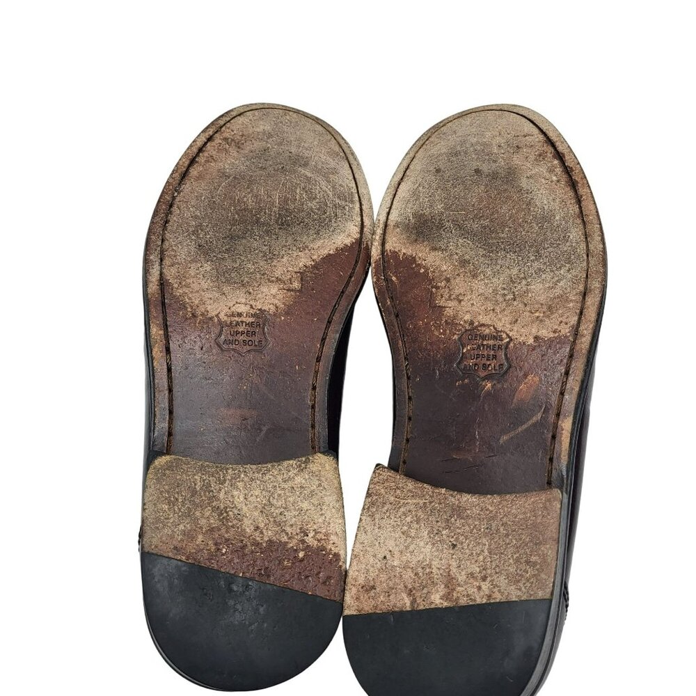 Florsheim Penny Loafers Men's Dress Shoes Brown Leather Handsewn Men's 7.5D - Picture 3 of 10